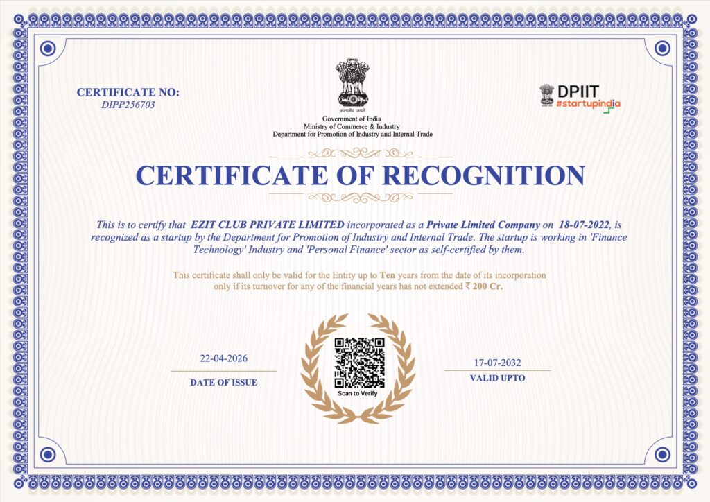DPIIT Startup Certificate